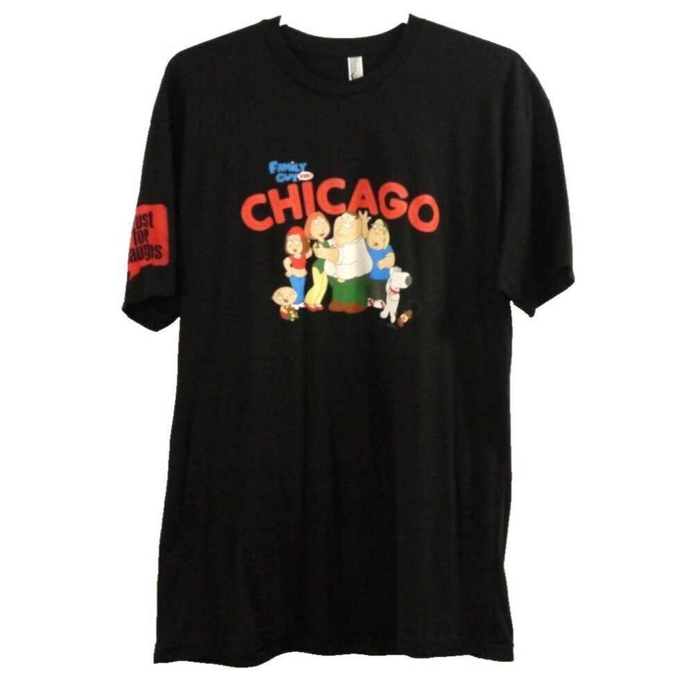 FAMILY GUY Live in Chicago 2007 black T Shirt AMERICAN APPAREL Adult size XL